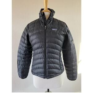 Patagonia Down Quilted Puffer Jacket 84682 Black Contour Coat Women’s Size XS